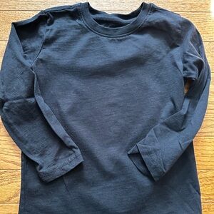Primary Black Long Sleeve Tee for Kids